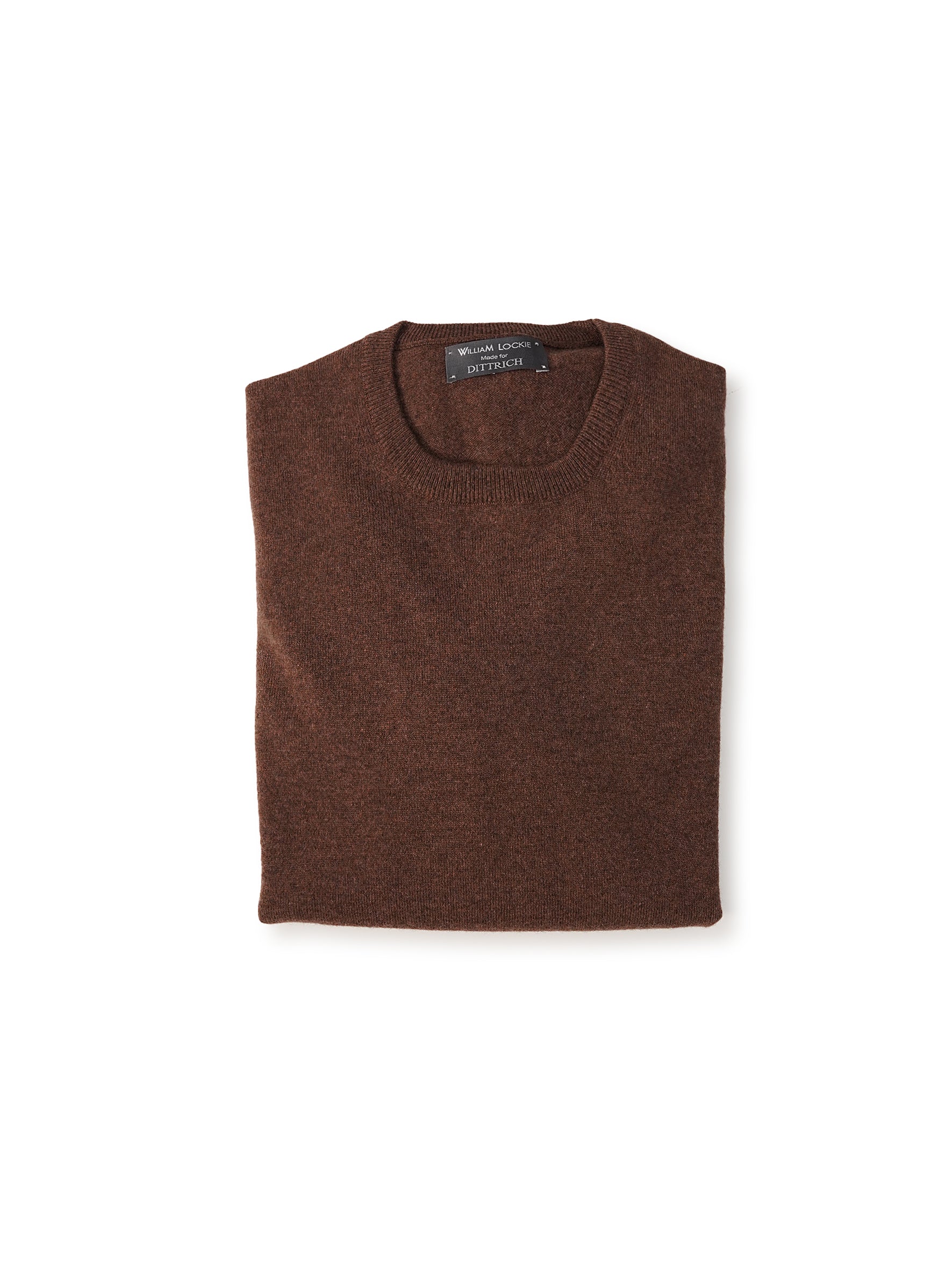 Mokkafarbener Cashmere-Roundneck